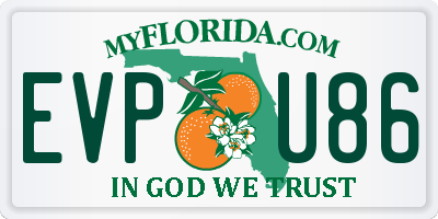 FL license plate EVPU86