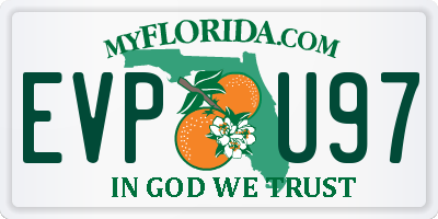 FL license plate EVPU97