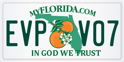 FL license plate EVPV07