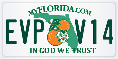 FL license plate EVPV14