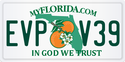 FL license plate EVPV39