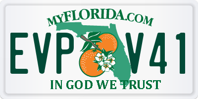 FL license plate EVPV41
