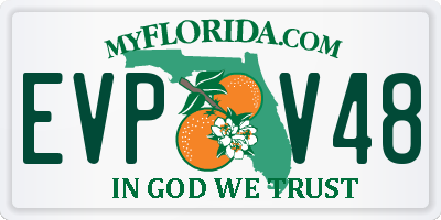 FL license plate EVPV48