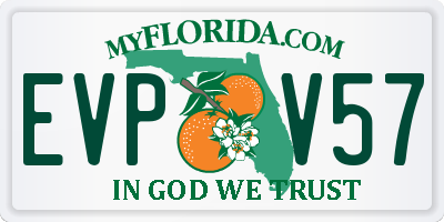 FL license plate EVPV57