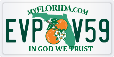 FL license plate EVPV59