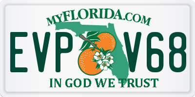 FL license plate EVPV68