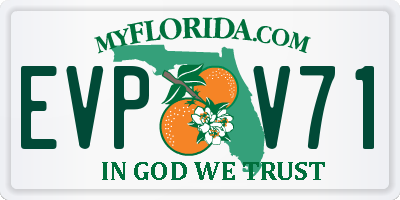 FL license plate EVPV71