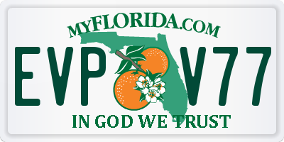 FL license plate EVPV77