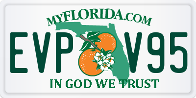 FL license plate EVPV95
