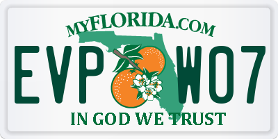 FL license plate EVPW07