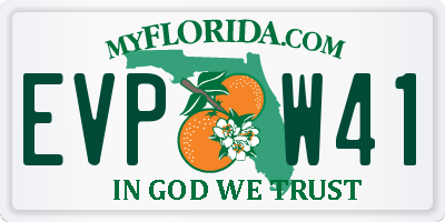 FL license plate EVPW41