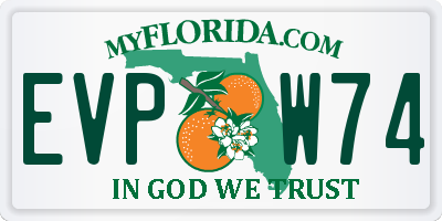 FL license plate EVPW74