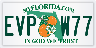 FL license plate EVPW77