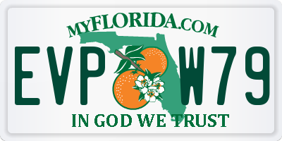 FL license plate EVPW79