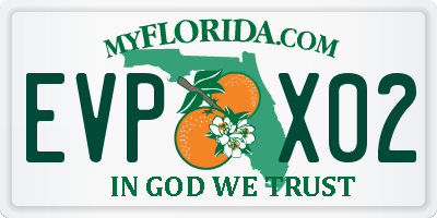 FL license plate EVPX02