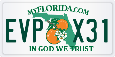 FL license plate EVPX31