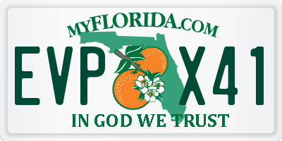 FL license plate EVPX41