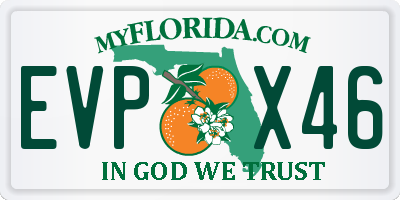 FL license plate EVPX46