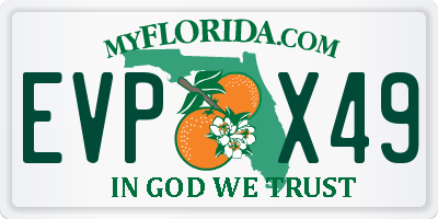 FL license plate EVPX49