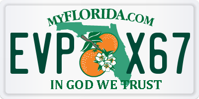 FL license plate EVPX67