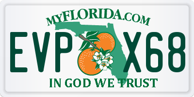 FL license plate EVPX68