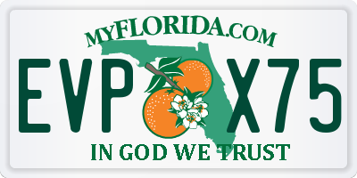 FL license plate EVPX75
