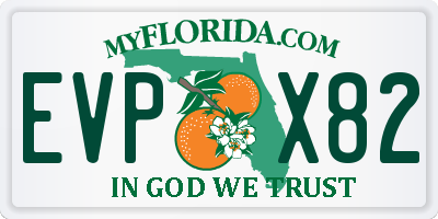 FL license plate EVPX82