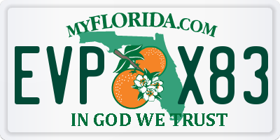 FL license plate EVPX83