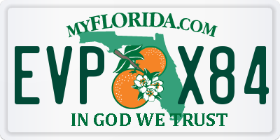 FL license plate EVPX84