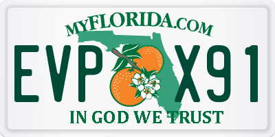 FL license plate EVPX91