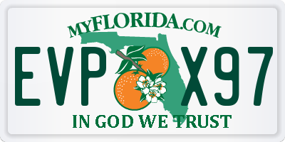 FL license plate EVPX97