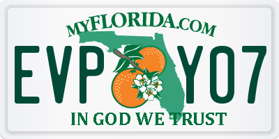 FL license plate EVPY07