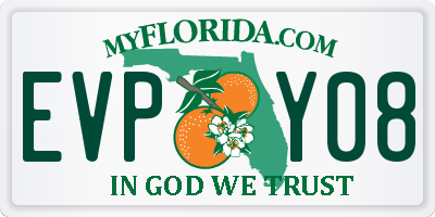 FL license plate EVPY08