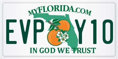 FL license plate EVPY10