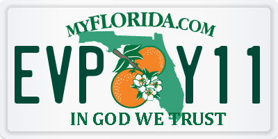 FL license plate EVPY11