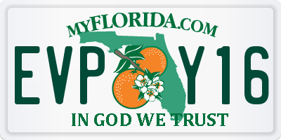 FL license plate EVPY16