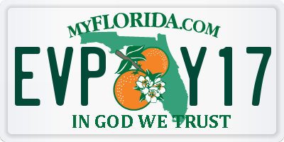 FL license plate EVPY17