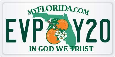 FL license plate EVPY20