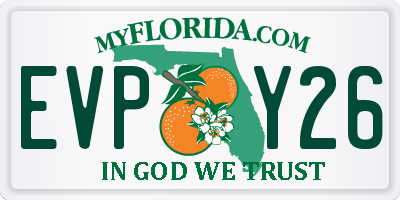 FL license plate EVPY26