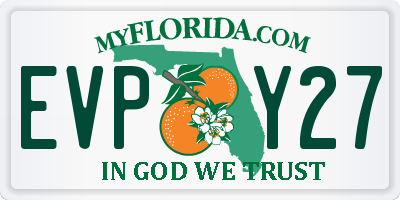 FL license plate EVPY27