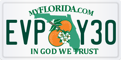 FL license plate EVPY30