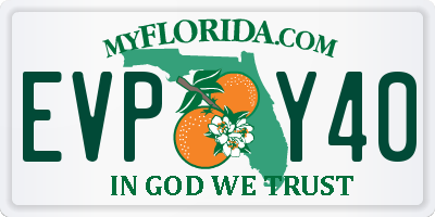 FL license plate EVPY40