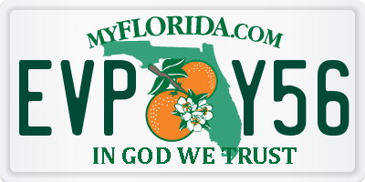 FL license plate EVPY56