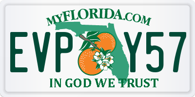 FL license plate EVPY57
