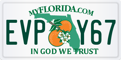 FL license plate EVPY67
