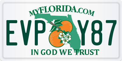 FL license plate EVPY87
