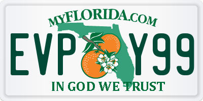 FL license plate EVPY99