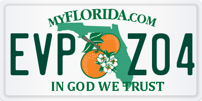 FL license plate EVPZ04
