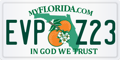 FL license plate EVPZ23
