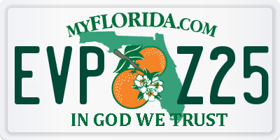 FL license plate EVPZ25